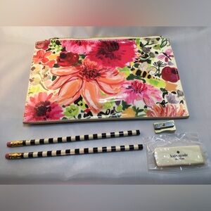 Kate Spade Dahlia Floral Pencil Case Set
